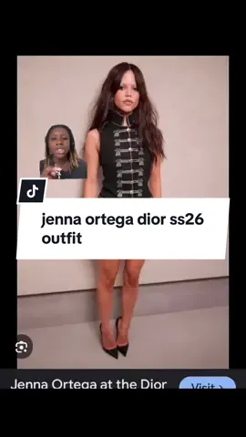 jenna ortega is really stepping on necks this year and it seems like she’s planning on keeping her foot there! // talking about jenna ortega’s outfit for the dior ss26 fashion show for paris fashion week. #pfw25 #parisfashionweek2025 #jennaortega #diorfashionshow #celebritystyle 