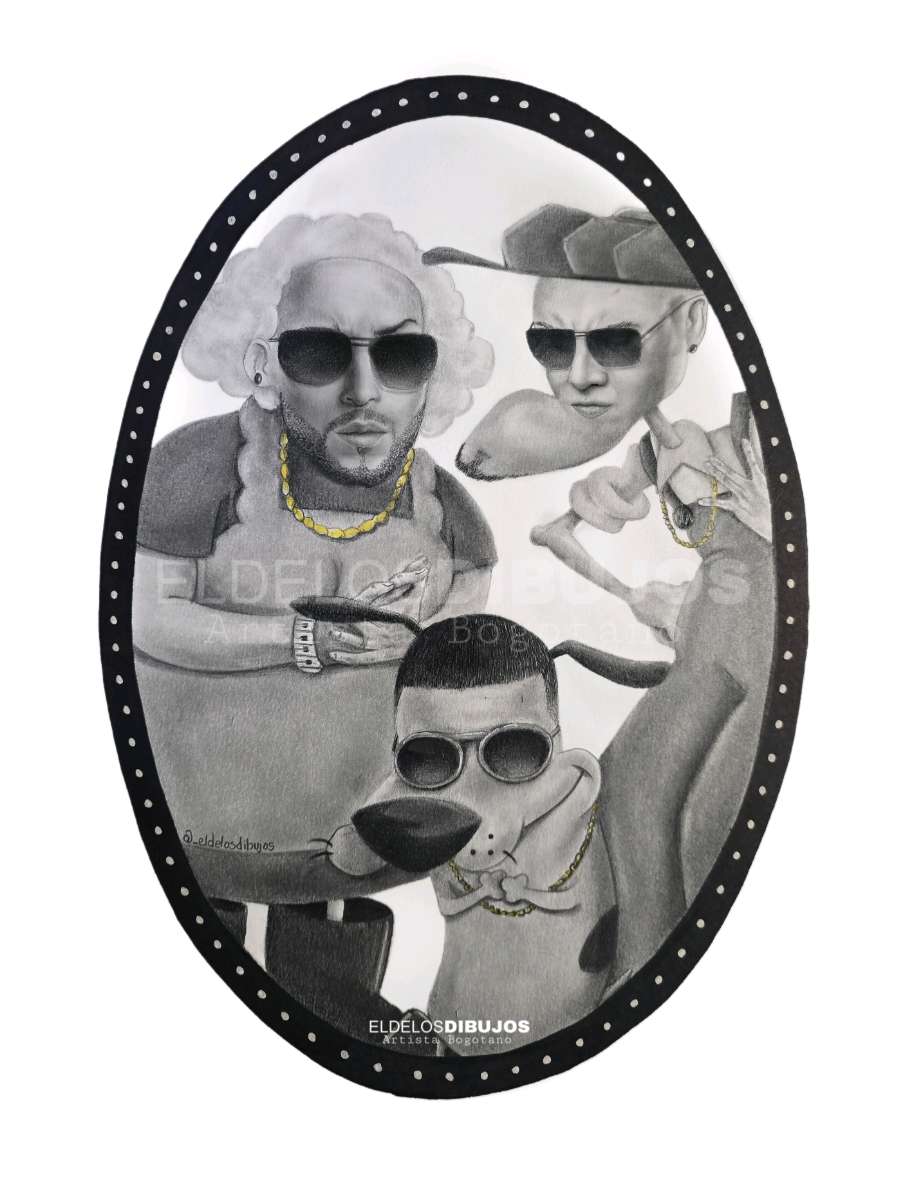Los extraterrestres del perreo, 1 millon de copias obligao' BOOM BOOM!!🗣🎶🎨 #_eldelosdibujos #eldelosdibujos #wisinyyandel #corajeelperrocobarde #painting 