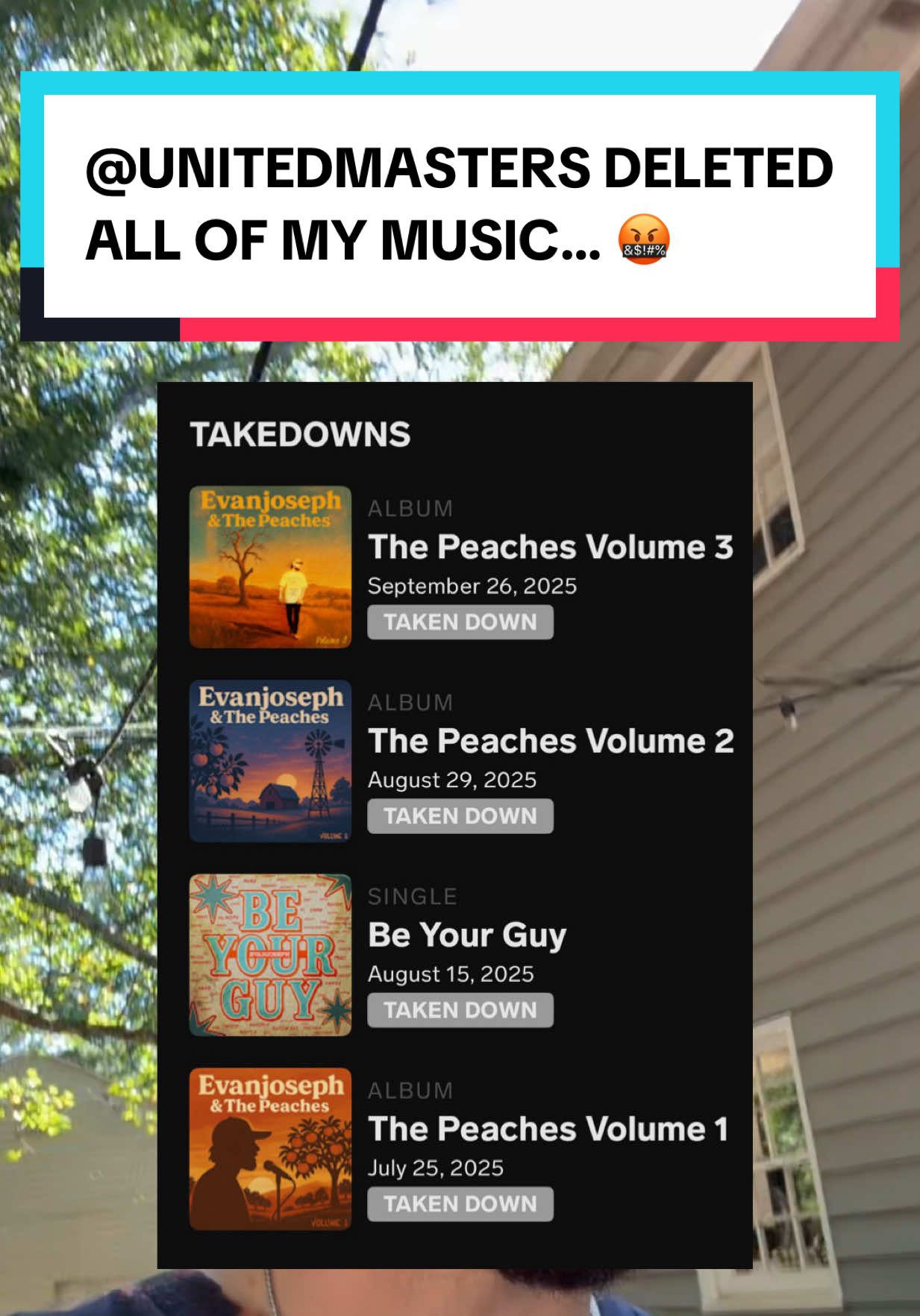 THEY DELETED ALL MY MUSIC. 🤬 This isn’t right. If you care about independent artists, SHARE this now. Let’s make noise until they can’t ignore us.  #unitedmasters #independentartist #musiciansoftiktok #artistsoftiktok #fyp 