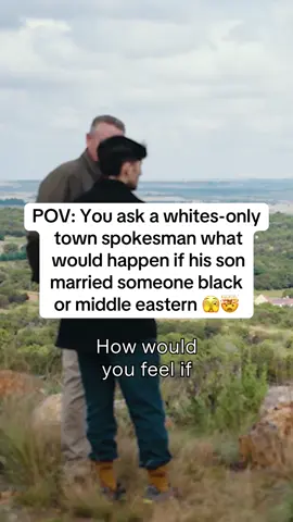 POV: You ask a whites-only town spokesman what would happen if his son married someone black or middle eastern 🫣🤯 #Human #Zandland #BenZand #DocTok #FYP