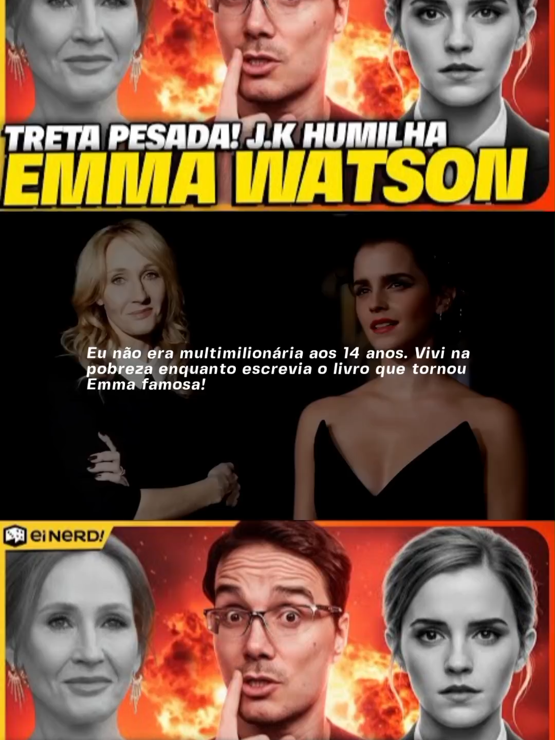 Crise em Harry Potter! J.K Howing humilha Emma Watson! #einerd #harrypotter #emmawatson