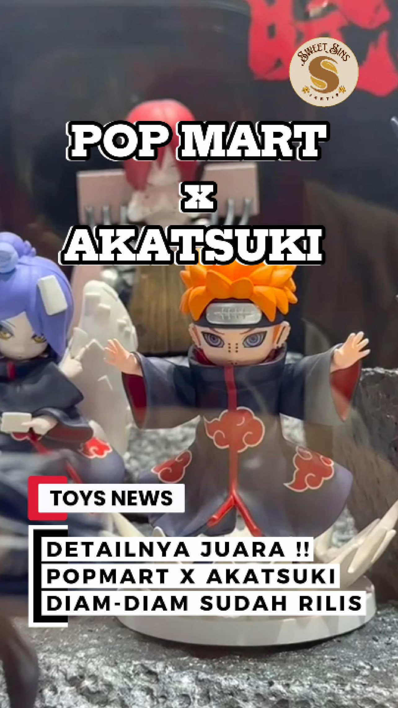 POPMART X NARUTO : AKATSUKI “Bocor” Sebelum Rilis Resmi! Kolektor Udah Panik Cari Blind Box-nya! Hasilnya ? Kolektor langsung heboh, buru-buru berburu sebelum keburu sold out.  Yukkk intip desain lengkap para member AKATSUKI ini. #popmart #naruto #popmartakatsuki #blindbox #sweetsinsblindbox 