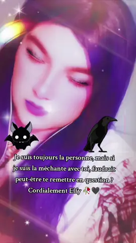 A méditer avec respect et bienveillance... 🥀🖤🐦‍⬛🦇 #lafemmeetlecorbeau🖤 #confidenceinyou #montagevideo🌸 #femmelibreetindependante #famillebleu💙💙💙 