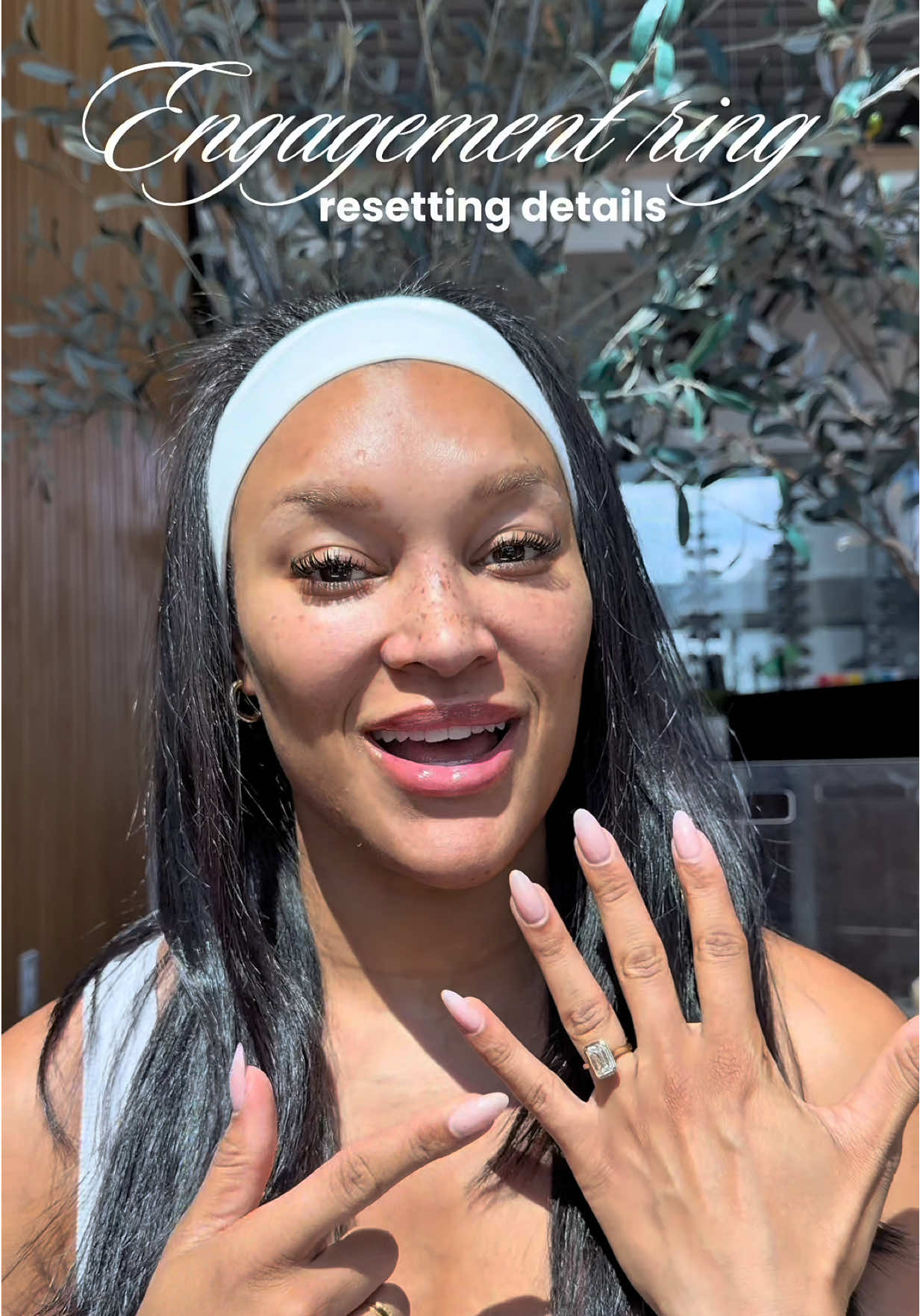 This is why you shouldn’t get a skinny engagement ring. I just reset my engagement ring and LOVE it 💕 #engagementring #emerald #weddingplanning #2026bride #bridetok 