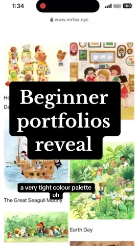 Beginner pro is @beccaleisenillustration what great promising work she is doing, her work is continuing to evolve but getting a few assignments could really fast forward her progress. Beginner newbie portfolio is me, hello! I’m definitely not ready to show my work to an art director yet, need to decide on how I’ll draw figures and whether to use line work or not. Pro portfolio: Heegyum Kim at mrfox.nyc. She’s got so many examples of varied expressions with individualistic characters, diversity, interiors, exteriors and they all feel like her. Wonderful details and a very cute character, named Mr. Fox. #illustrator #portfolio #publishing 