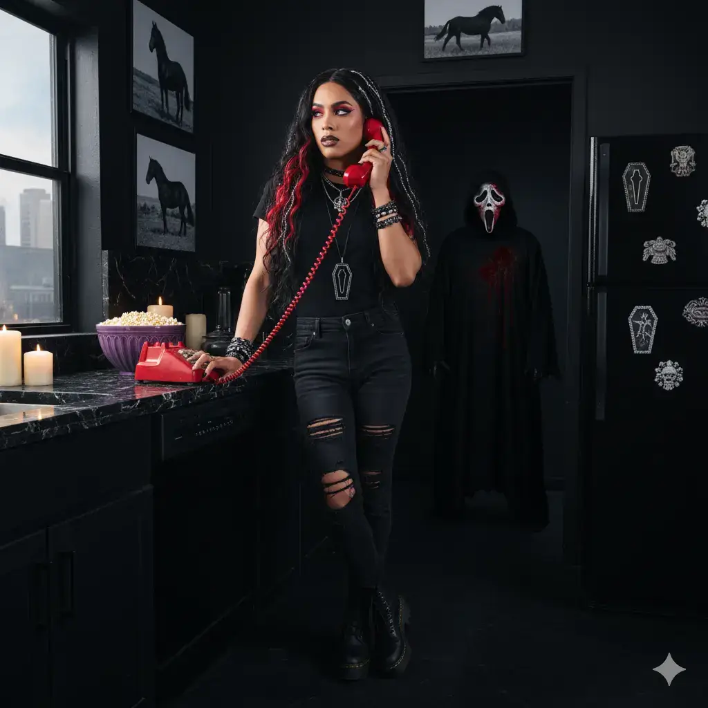 okay NOW thats the last ghostface ones I'm making haha. I should not have been shown how to make these. I'm having too much fun. #screamai #scream #googlegeminiai #ghostfaceai #ghostface 