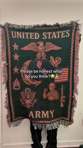 Please be honest what do you think?🙏 #military #blanket #usa #armylife #army  