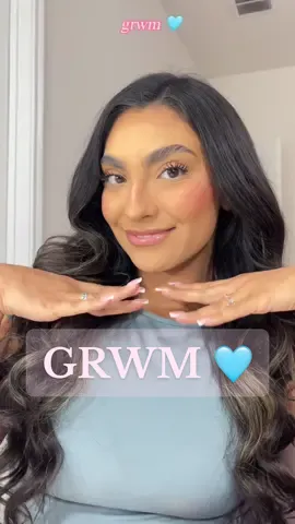 get ready with me 🩵  @YSL Beauty @Hourglass Cosmetics @Benefit Cosmetics #benefitcosmetics #benefitclubpink @Rare Beauty @IT Cosmetics @Huda Beauty @pradabeauty 