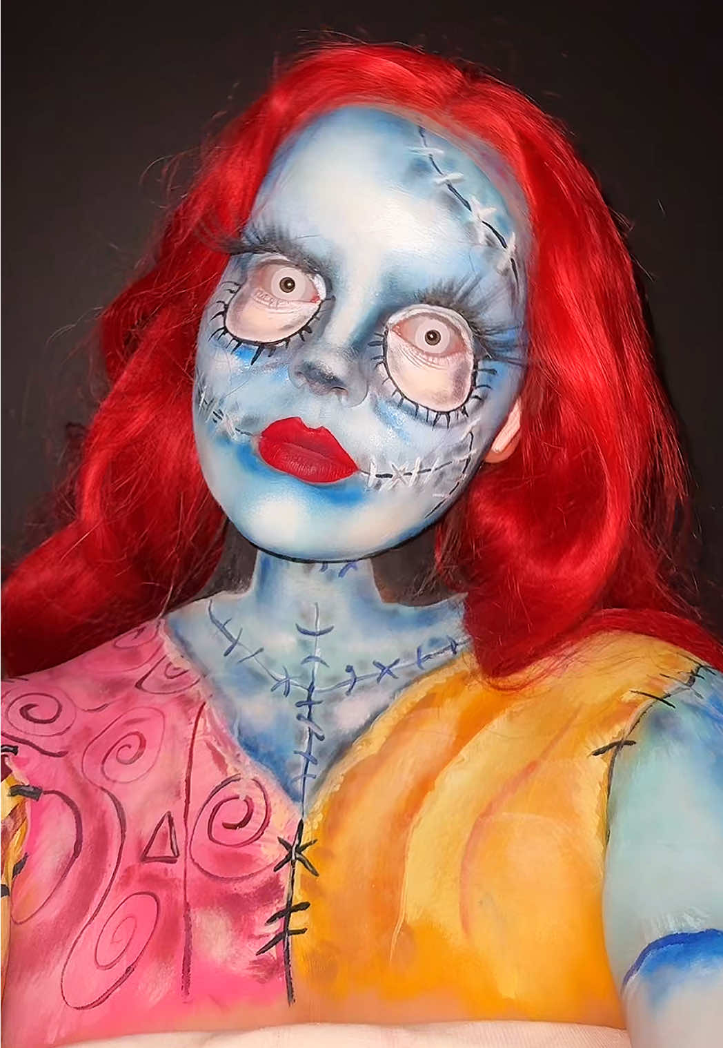 sally stitches 🧵 🪡 #makeup #sfx #halloween 