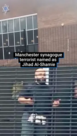 A rampaging knifeman shot dead by police after stabbing two Jewish people to death on Yom Kippur has been named. Police named the knifeman as 35-year-old Jihad Al-Shamie, a British citizen of Syrian descent who rampaged through Heaton Park Hebrew Congregation Synagogue in north Manchester this morning. Al-Shami was shot by officers seven minutes after slamming his car into a man at the entrance and stabbing several others, killing two. Two men in their 30s and a woman in her 60s have been arrested on suspicion of commission, preparation and instigation of acts of terrorism. #mancehster #synagogue #attack #worldnews