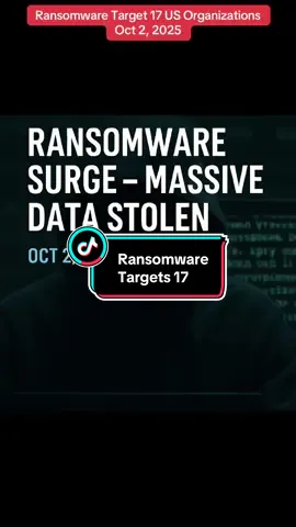 Ransomware has claimed 17 more US organizations in the past 24 hours. Sinobi was the most active with 12 cyberattacks themselves. #ransomware #cybersecurity 