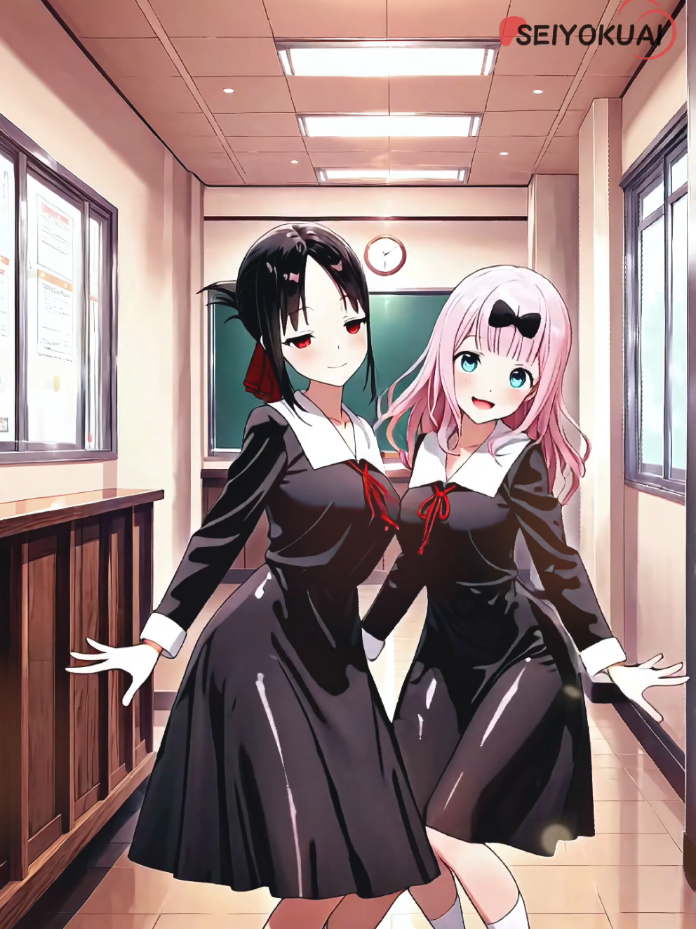 Best duo energy 🌸🔥 一緒に踊れば無敵! #aiart #kaguyashinomiya #chikafujiwara #viral #fyp