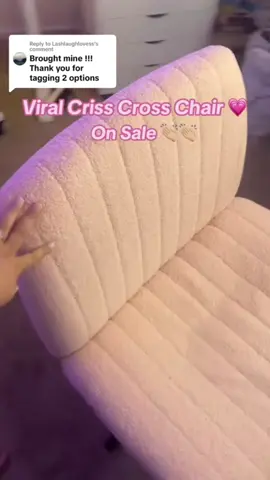 i absolutely love these Criss cross chairs from Tik Tok shop !!  plus size girl friendly too 🫶🏼💕 #tiktokshopfinds #crisscrosschair #homedecor #sweetfurniture 