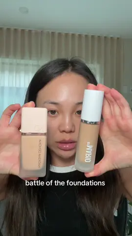 Natasha Denona HyGlam foundation versus Mario Surreal Skin Natural Finish Fondation. I’m shade P3 in Natasha and 8N on Mario 