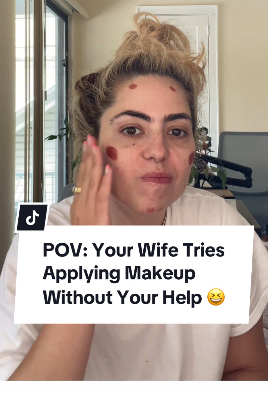 A YEAR AGO WE FOUND THIS IN DRAFTS 😂 Some fun filming BTS… Can you tell which one of us was in the beauty industry for 18+ years? 😂 Wifey tries her best and I love that she’s always learning and growing alongside y’all! 💕 @rhode skin #rhodeskin #makeup #toastedteddy #BeautyTok #thelipsticklesbians 