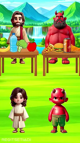 son eats the food burger 🍔 pizza 🍕 prie chicken 🐔 soda regitsetiadi  #jesus #animation #biblestudy #vfx #biblequiz 