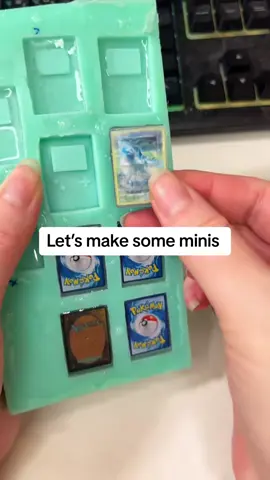 I don’t make these anymore but how cool were they 😊 #miniatures #charms #pokemontcg #pokemoncards #resincharms 