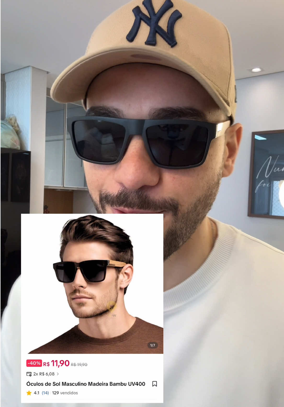 Achei a fonte dos óculos de sol com proteção UV, com um valor super custo benefício !! Veja todos os detalhes . #oculos #achadinhos #creatortiktokshop #creatortiktok #achadinhosdashopee 