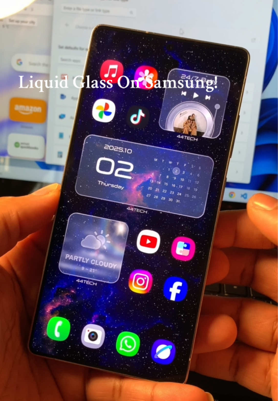Liquid Glass On Samsung! #s25ultra #foryourpage #goodlock #liquidglass 