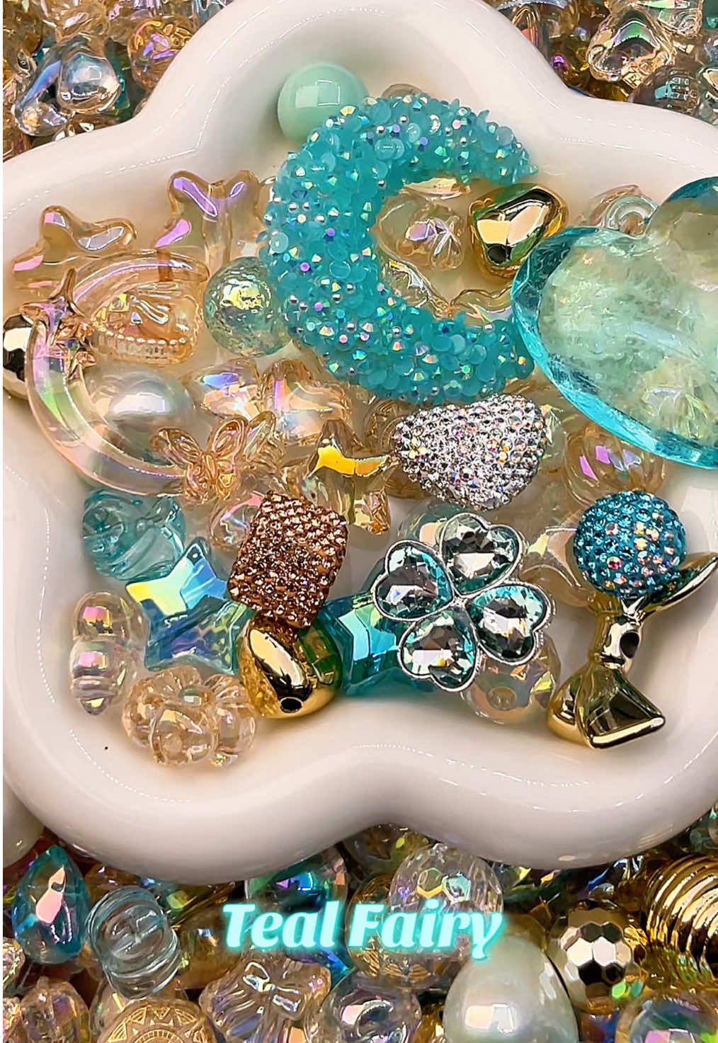 Teal Fairy #beads #DIY #diamond #moon #diyproject 