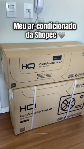 Meu ar-condicionado da Shopee 🏠 #achadinhos #arcondicionado #mobiliandoapartamento #apê #apartamento 