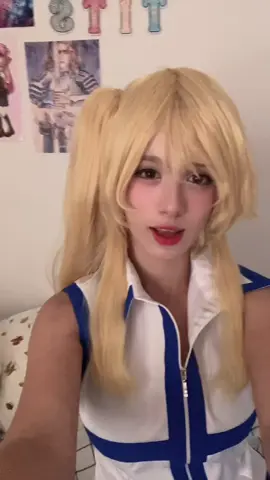 Can you guys tell I didn’t know how to style this wig & gave up #lucyheartfilia #fairytail #fyp #lucyfairytail #lucyheartfiliacosplay 