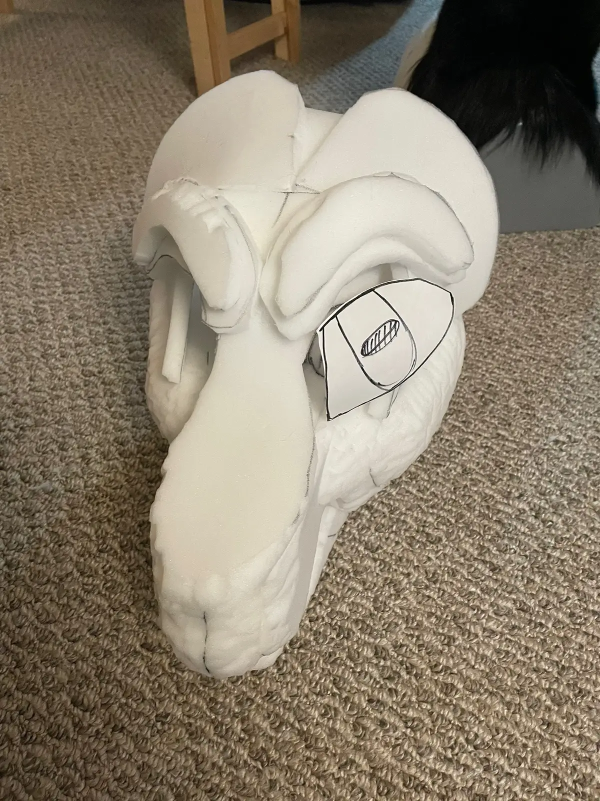 I took a lot of pictures of the fursuit making process. It took a few months as I could only work on him one day a week when I went over to hang out with my friend Seraphina, the owner of FureverWear Fursuits. She taught me a lot about the process and I am forever thankful for her! #furry #fursuit #furryfandom #fursuiting 