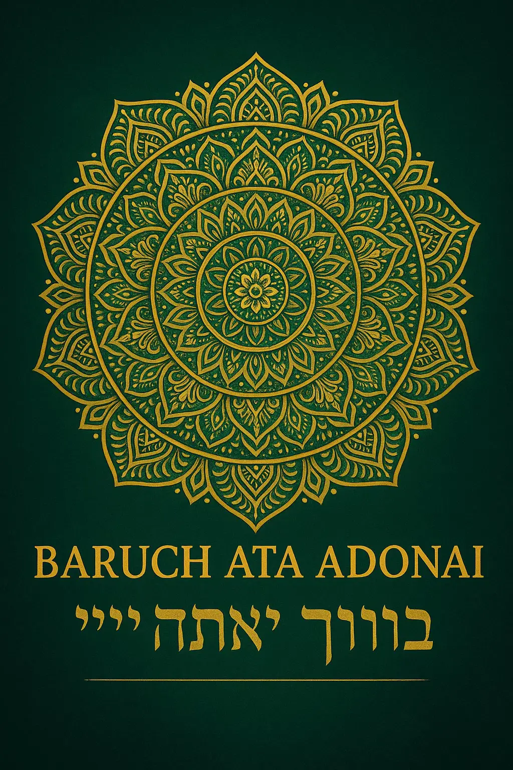 Ao encerrar o jejum, abre-se um portal de renovação: corpo, mente e espírito se alinham em silêncio diante da Fonte. A fome e a sede que sentimos não são apenas do alimento terreno, mas da presença divina que sustenta cada respiração. Esta mandala dourada, entrelaçada pelo verde da vida, é um símbolo da abundância sagrada que nos envolve quando escolhemos purificar. O ouro vibra a luz da prosperidade, lembrando que o Divino nos convida a expandir, florescer e manifestar. O verde é a seiva que corre, cura e conecta, trazendo vitalidade à jornada que recomeça. “Baruch Ata Adonai – Bendito és Tu, Senhor” no hebraico da oração, não há apenas palavras, há vibração. E ao pronunciá-las, ativamos em nós o fluxo da bênção: o que estava fechado se abre, o que estava bloqueado se dissolve, o que estava oculto se revela. No pós-jejum, cada gole de água, cada pedaço de pão, cada respiração é um pacto renovado com a vida. A mandala nos lembra que prosperidade não é apenas riqueza material, mas plenitude: é viver em comunhão com a Fonte, abundante em gratidão, amor e luz. Que essa energia se expanda em todas as áreas da sua vida. Que nada falte, que tudo floresça, e que o seu coração esteja sempre pleno de Shalom. #MandalaDaProsperidade #BaruchAtaAdonai #PósJejumSagrado #AbundânciaDivina #shalom 