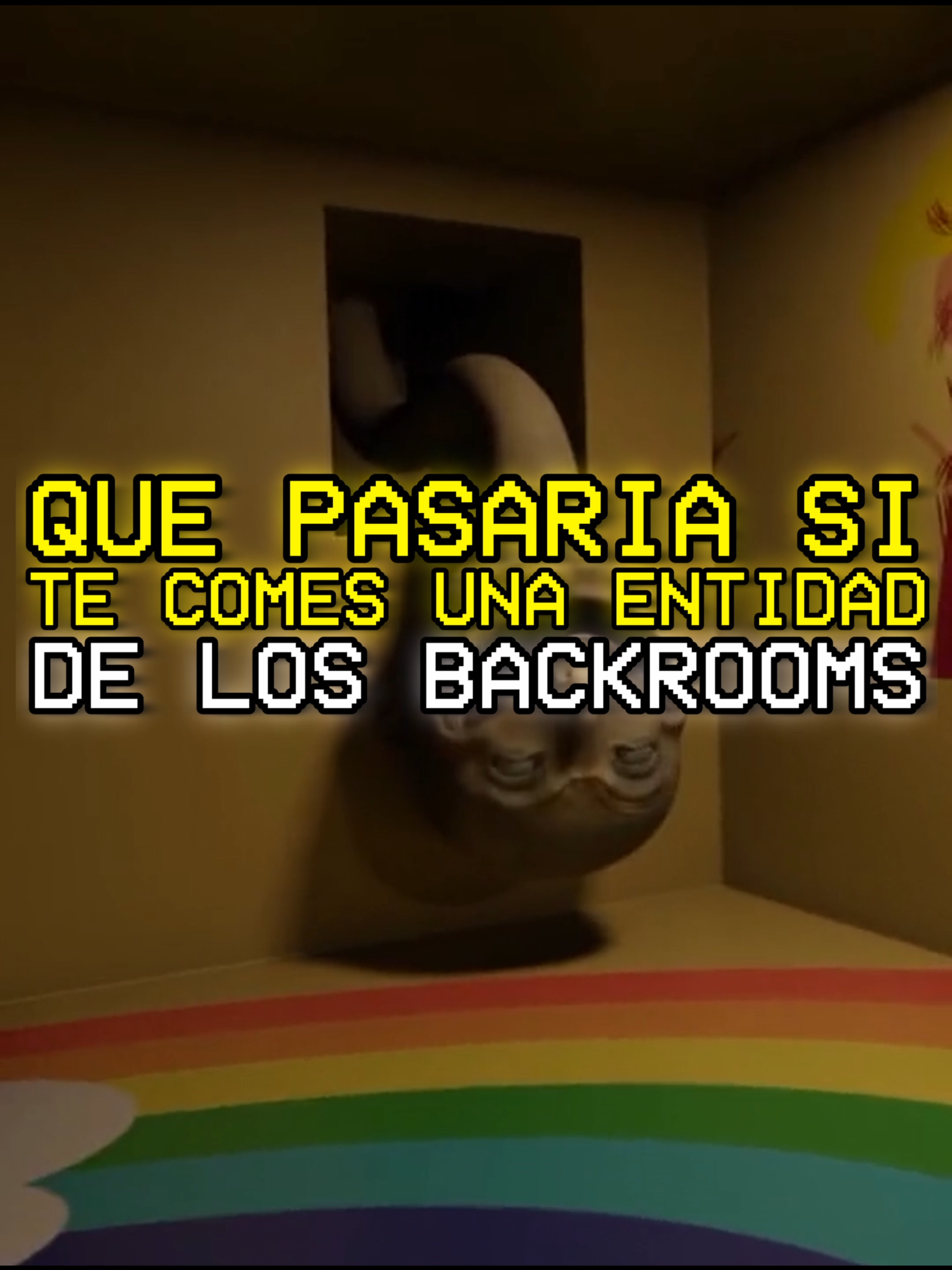QUE PASARIA SI TE COMES UNA ENTIDAD DE LOS BACKROOMS #backrooms #backroomsfootage #argentina #backroomsespañol #liminalspaces