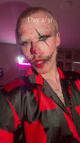 Day 2/31 don’t be a clown #halloweenmakeup #halloween2k25 #31daysofhalloween #makeup 