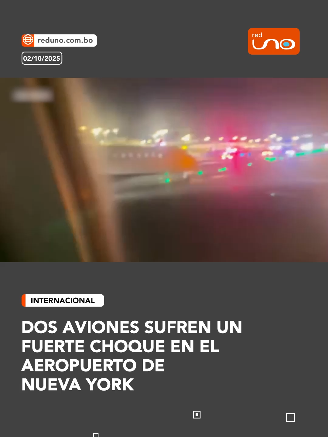 #Internacional l Sucedió en el aeropuerto de LaGuardia en Nueva York: Dos aviones de Delta Airlines chocaron mientras se desplazaban en tierra. Desde la aerolínea informaron que no hubo ningún pasajero herido. Visita reduno.com.bo Vía: CBS News #RedUno #Avion #Choque