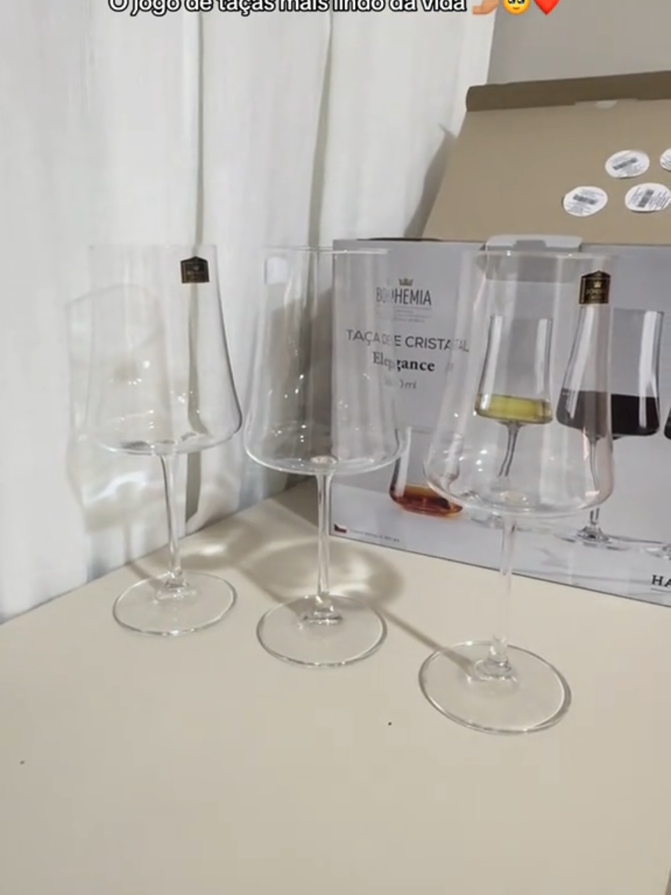 JOGO 6 TAÇAS CRISTAL🍷😍 #mesaposta #cozinha #casa 