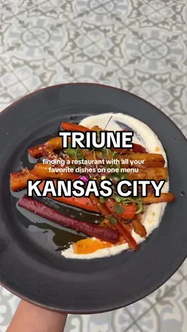 One of my new favorite KC restaurants ✨ @TRIUNE the perfect spot for girls’ night! It’s giving elevated girl dinner vibes with shareable plates like the bread board, crispy brussels, smoked carrots, burrata, and elotes (and so much more)👯‍♀️ Coming back asap to try the chimichurri steak and the sweet potato poutine 👀 📍 1656 Washington St., Kansas City, MO #kcfoodie #kcmo #girlsnight #kcrestaurants