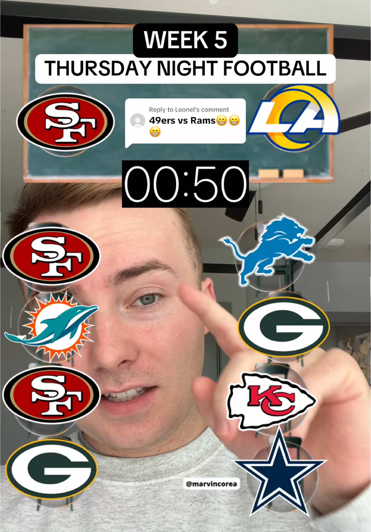 Replying to @Leonel Week 5 Thursday night football matchup! We have the San Francisco 49ers vs. the Los Angeles Rams! #nfl #nfltiktok #football #nflcontent #footballtiktok 