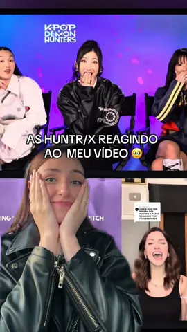 AS HUNTR/X REAGINDO AO MEU VÍDEO CANTANDO 🥹 #fyp #kpopdemonhunters  @ejae_k @audreynuna @REI AMI 