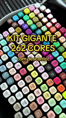 KIT RARO 262 CORES! Desconto agora no link! #kitcanetastouch #promocaocanetastouch #kit262canetinhas  #kit262cores 