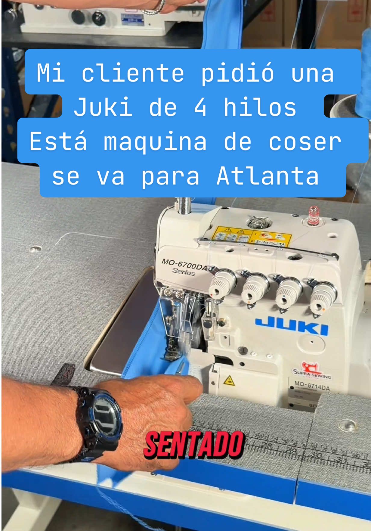 JUKI MO-6714DA 4 Thread Overlock Industrial Sewing Machine Assembled with Servo Motor, Fully Submerged Table Setup Included $2,159🇺🇸 #overlock #juki #suprasewing 
