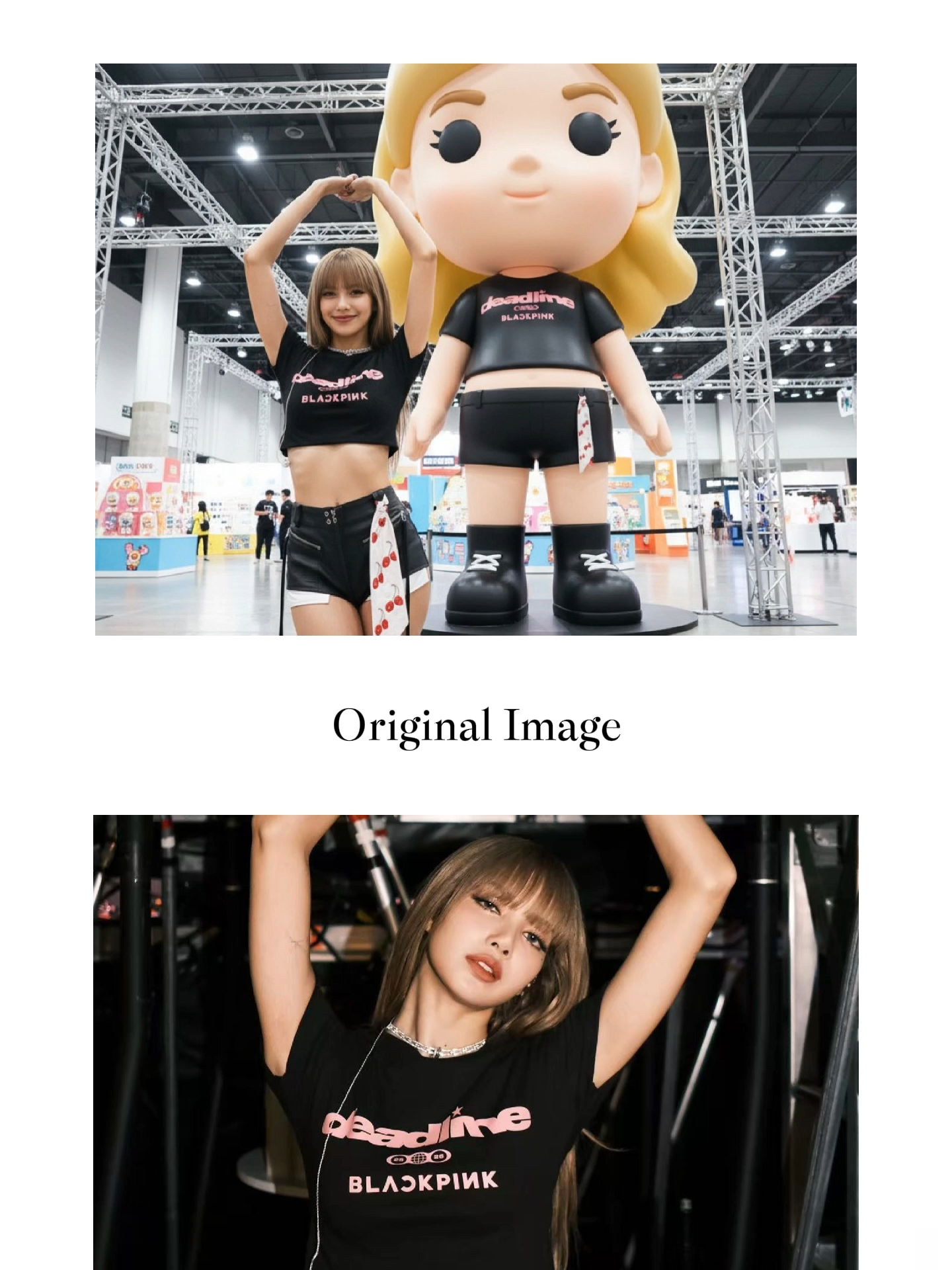 Try DreamFace today to create your own version of Giant Doll! See Lisa take a photo with her own doll  #DreamFace #nanobanana #dollfilter #aifilter #lisa #blackpink