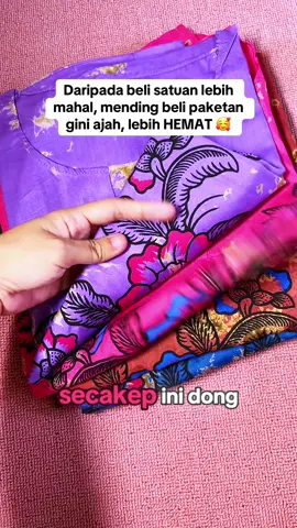 Daripada beli satuan lebih mahal, mending beli paketan gini ajah, lebih HEMAT 🥰 #dasterbali #dasterbarong #dasterbarongbali #rekomendasi 