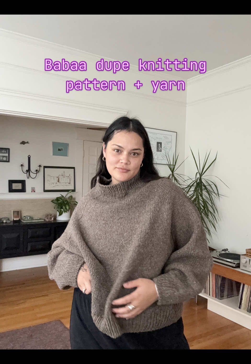 This is my Babaa dupe offering #knittingpattern #knitsweater #babaa 