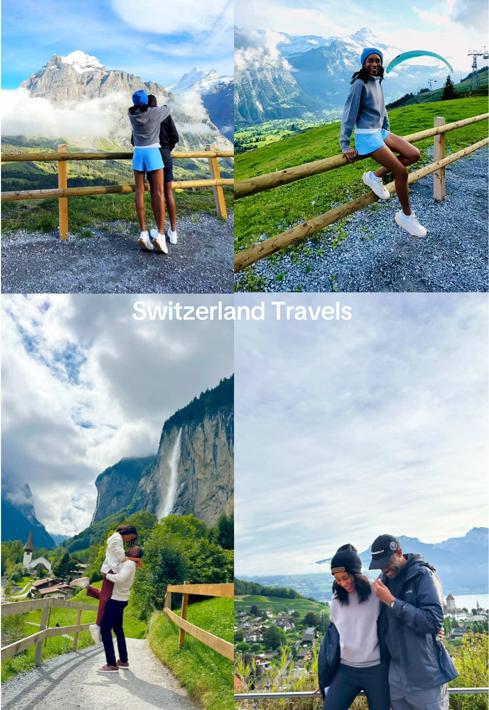Take me back to Grindelwald, Interlaken and all the beautiful places in Switzerland. Have you traveled there before ? Black couples travel, travel to Switzerland, Europe in winter, travelnoire, Switzerland mountains, 