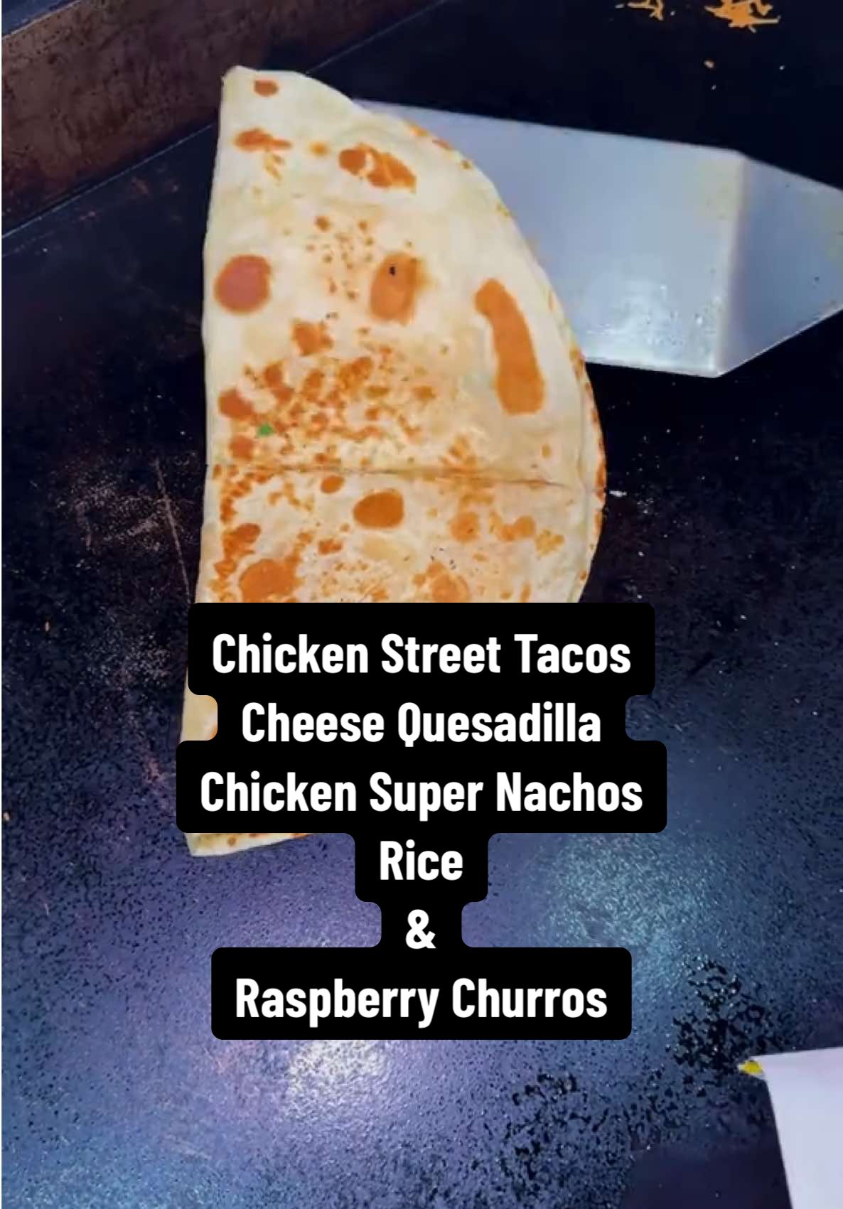 Chicken Street Tacos, Cheese Quesadilla, Chicken Super Nachos, Rice, and Raspberry Churros Order #drivethru #mexicanfood #prepareanorderwithme
