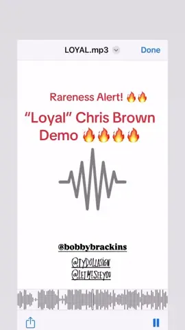 “Loyal” Chris Brown original demo version. #loyal #chrisbrown #bobbybrackins #tydollasign #nicnac 