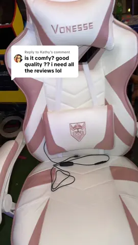 Replying to @Kathy #review #gamingchair #pink 