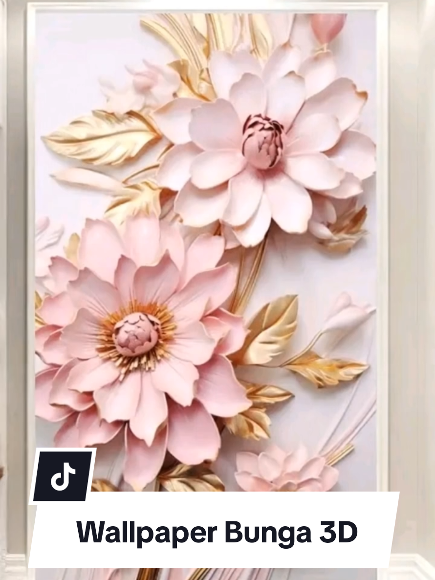Wallpaper Bunga 3D Untuk Hiasan Dinding, Sticker Bunga 3d Untuk Dekorasi Dinding #wallpaperdinding #wallpaper #dekorasidinding #stikerdinding #homedecor 