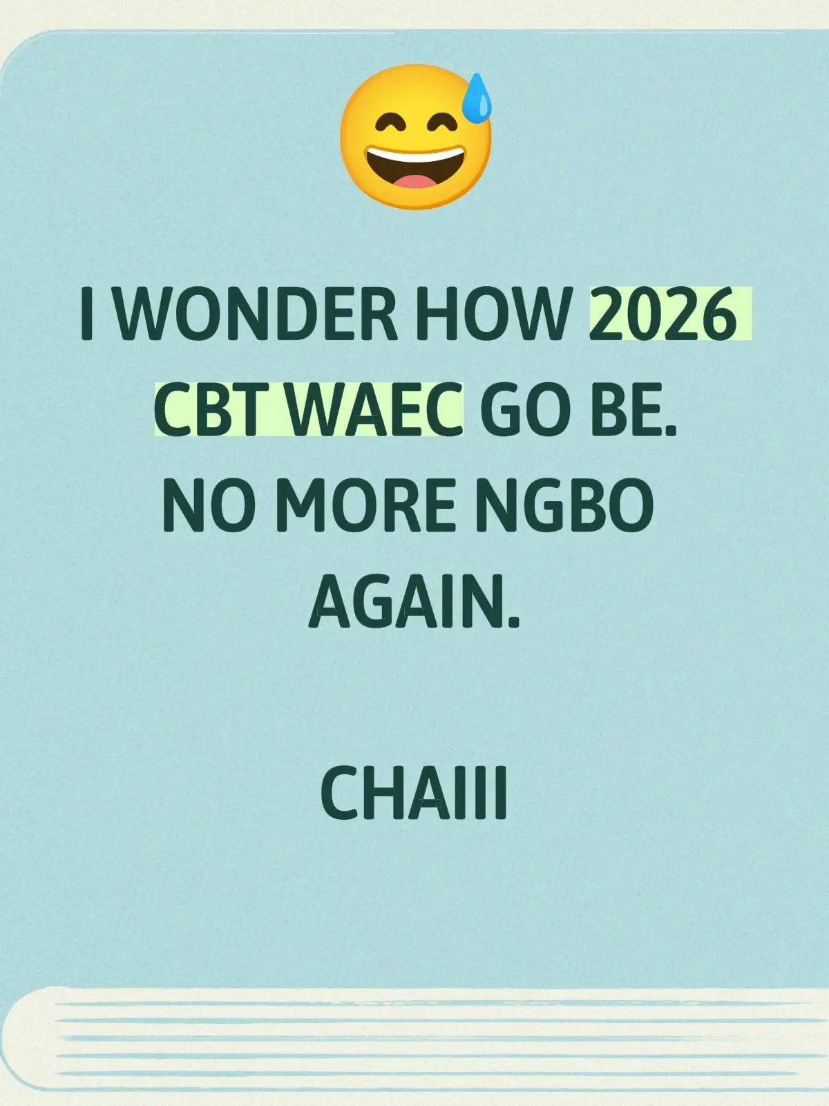 why e con be set to writ WAEC#foryoupage #cbtwaec #goviral 