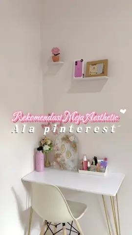 Ga nyesel sama sekali beli meja ini, aesthetic bgt sukaa🩷🩷🩷 