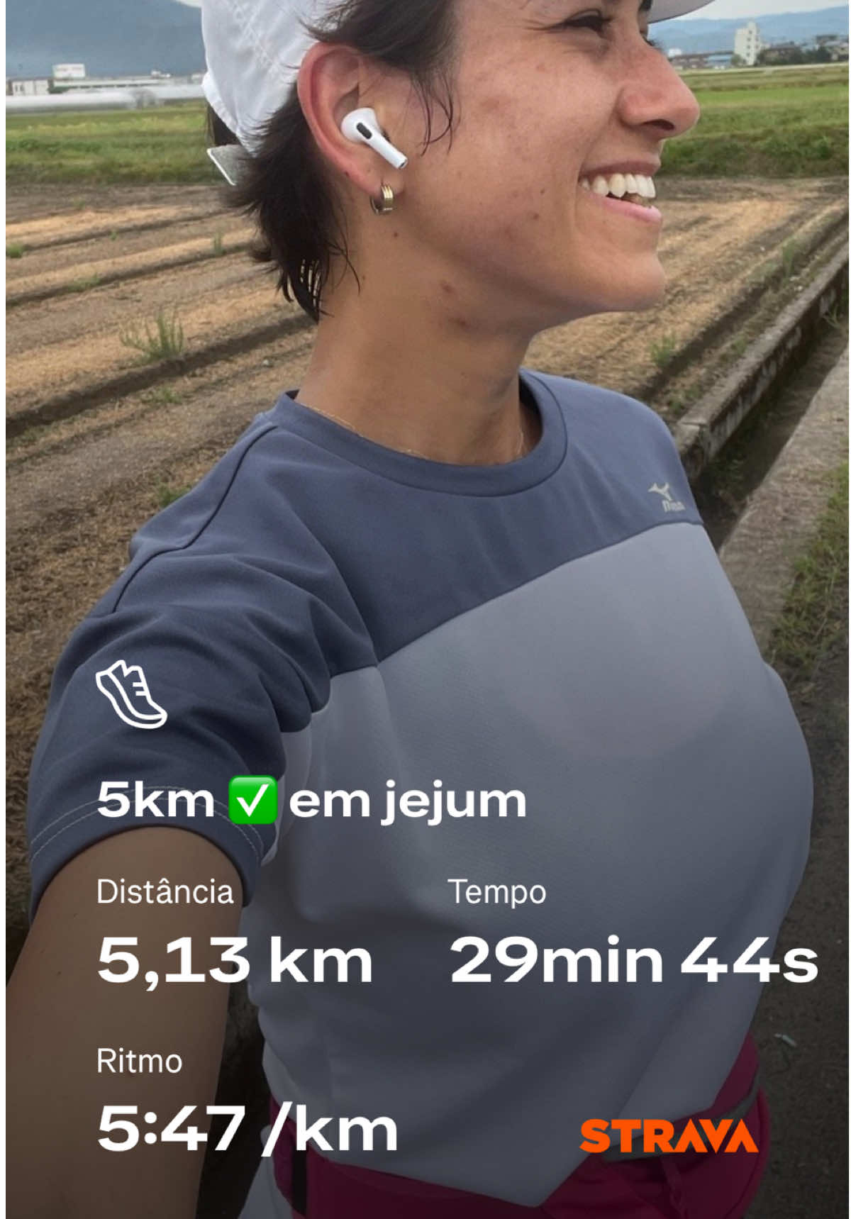 Pra nunca esquecer a primeira vez que eu consegui correr 5km em menos de 30min. 🥳 em jejum 💥 #corredoriniciante #corridaderua #corrida #mulheresquecorrem #runninginjapan 