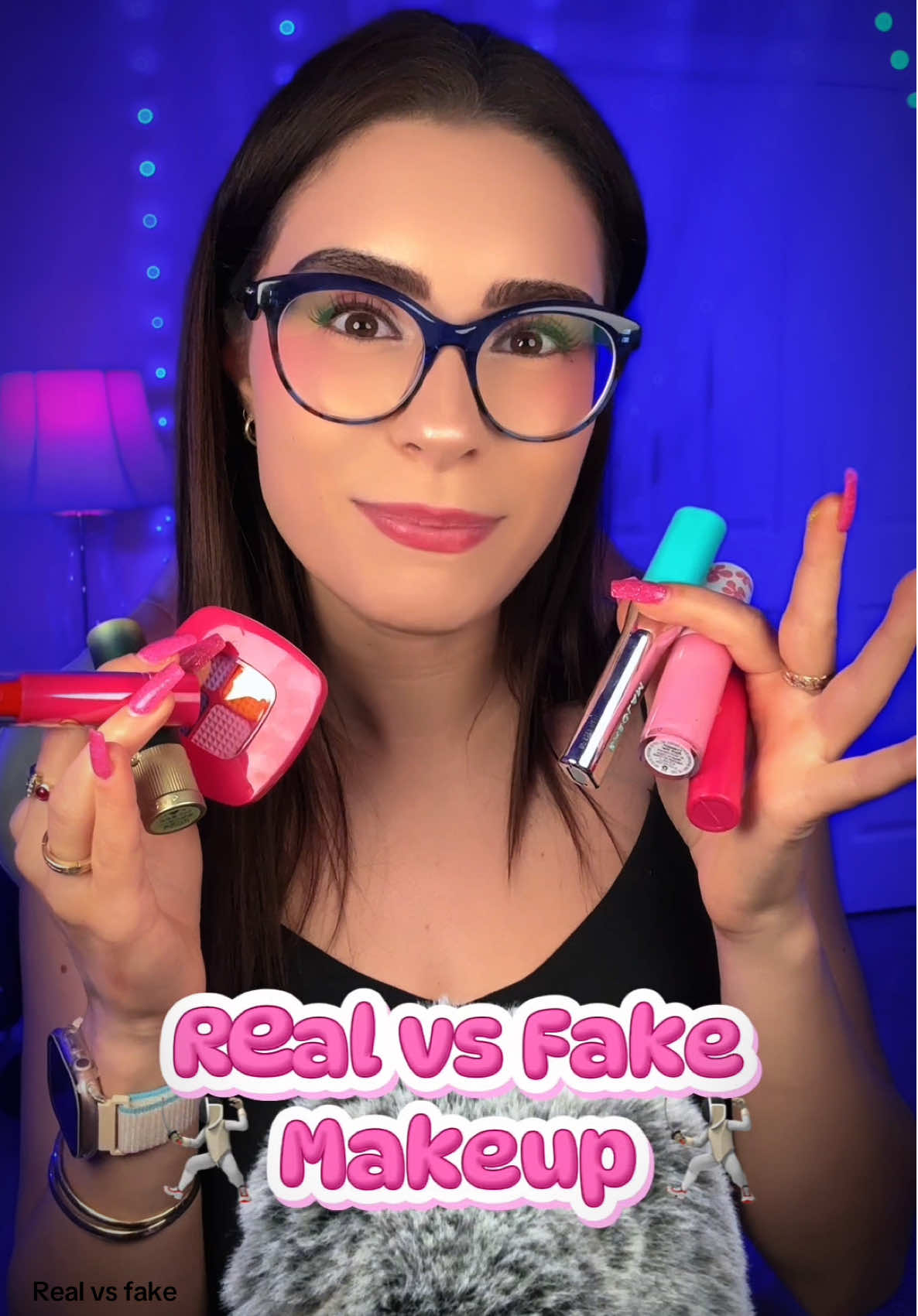 REAL VS FAKE MAKEUP ✨ #fyp #asmr #asmrvideo #realvsfake #makeup 