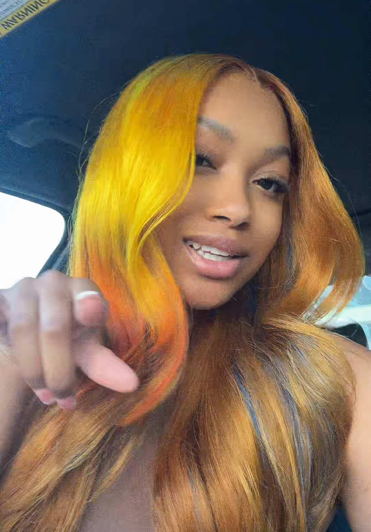 my phone was connected to the Bluetooth 😒😍 #fyp #fallcolors #blackgirlhair #viral #coloredwigs 